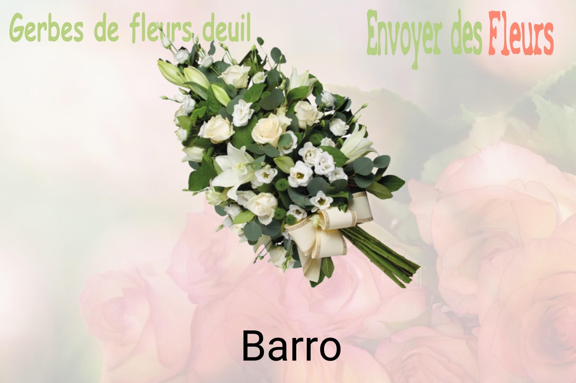 Gerbe de fleurs de deuil livrée à Barro